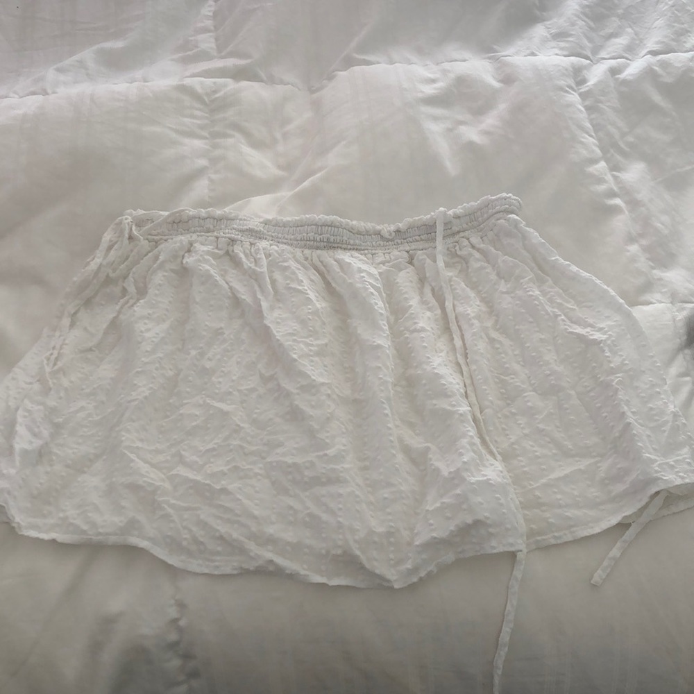 Loft white lightweight cotton skirt